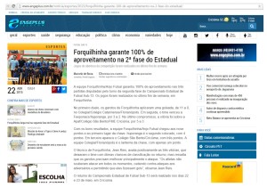 Anjos do Futsal no Portal Engeplus - 22/04/2015