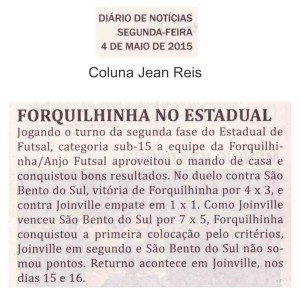Anjos do Futsal no Jornal Diário de Notícias - 04/05/2015