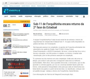 Anjos do Futsal no Portal Engeplus - 08/05/2015
