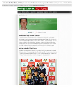 Anjos do Futsal no Portal Forquilhinha Notícias - 31/07/2015