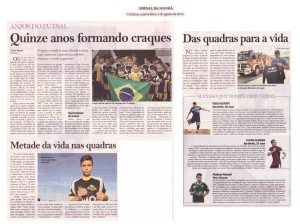 Anjos do Futsal no Jornal da Manhã - 05/08/2015