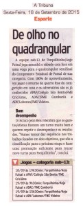 Anjos do Futsal no Jornal A Tribuna - 18/09/2015