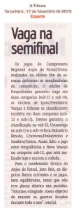 Anjos do Futsal no Jornal A Tribuna - 17/11/2015